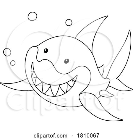 Licensed Clipart Cartoon Shark by Alex Bannykh
