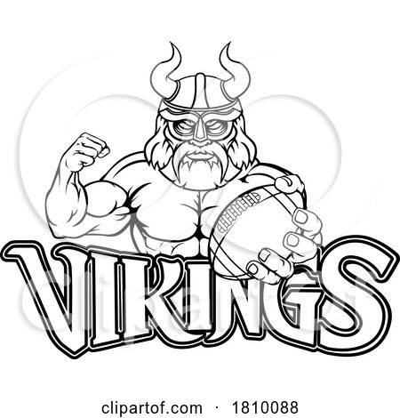 Viking American Football Sports Mascot by AtStockIllustration