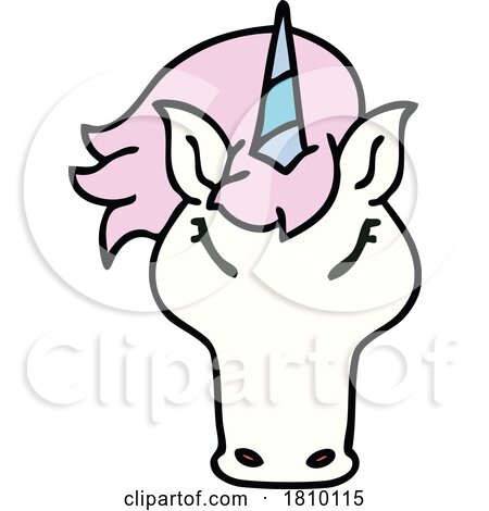 Quirky Hand Drawn Cartoon Unicorn by lineartestpilot