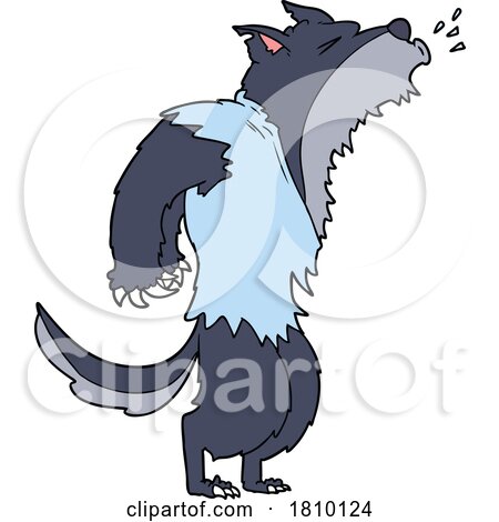 Cartoon Howling Werewolf by lineartestpilot
