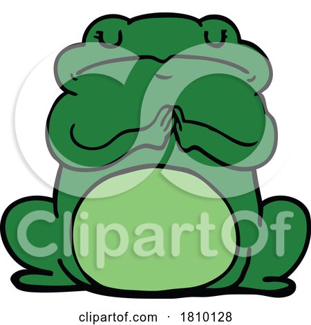 Cartoon Arrogant Frog by lineartestpilot