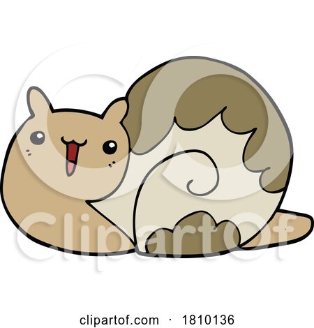 Cute Cartoon Snail by lineartestpilot