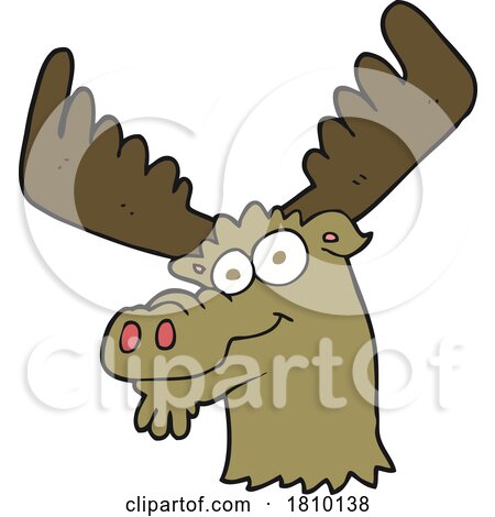 Cartoon Moose by lineartestpilot
