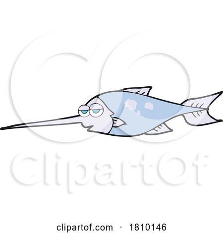 cartoon swordfish by lineartestpilot