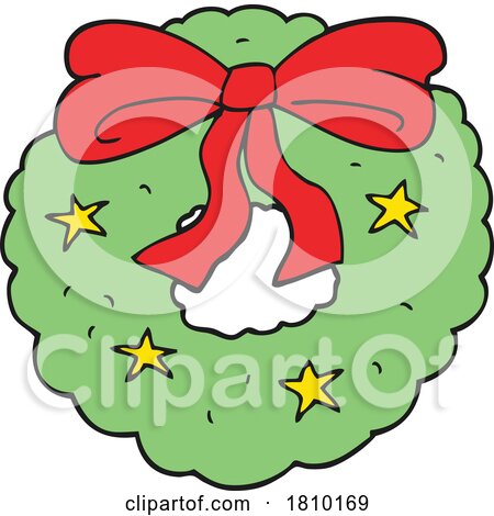 Cartoon Christmas Wreath by lineartestpilot
