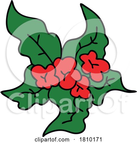 Cartoon Christmas Flower by lineartestpilot