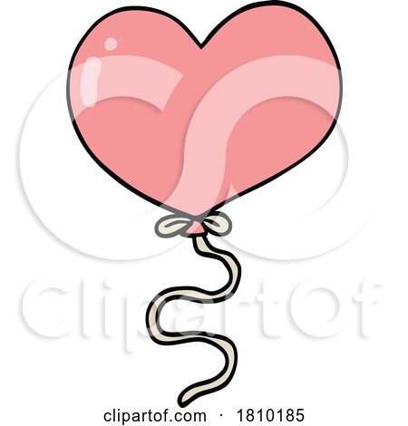 Cartoon Love Heart Balloon by lineartestpilot