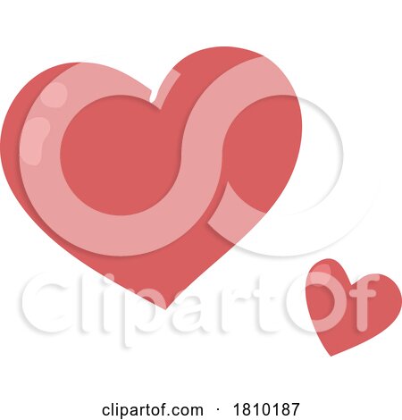 Quirky Hand Drawn Cartoon Pink Hearts by lineartestpilot