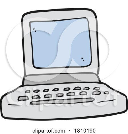 Cartoon Old Computer by lineartestpilot