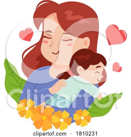 Mom and Daughter Licensed Clipart Cartoon by Hit Toon