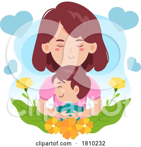 Mom and Son Licensed Clipart Cartoon by Hit Toon