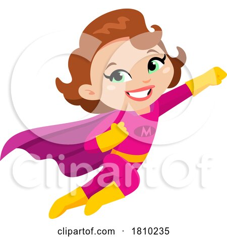 Super Hero Mom or Woman Licensed Clipart Cartoon by Hit Toon