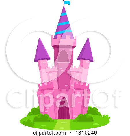 Fairy Tale Castle Licensed Clipart Cartoon by Hit Toon