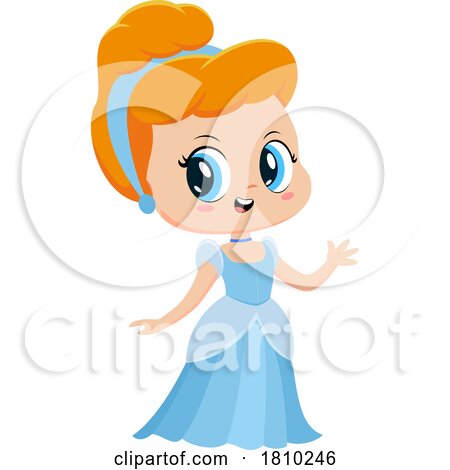 Fairy Tale Princess Cinderella Licensed Clipart Cartoon by Hit Toon
