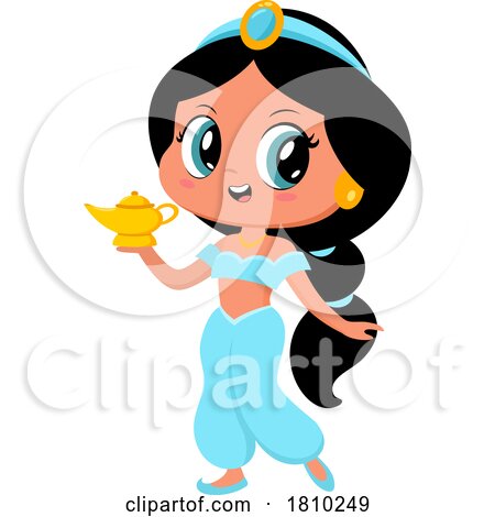 Fairy Tale Princess Jasmine Licensed Clipart Cartoon by Hit Toon