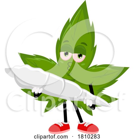 Pot Leaf Mascot Licensed Clipart Cartoon by Hit Toon
