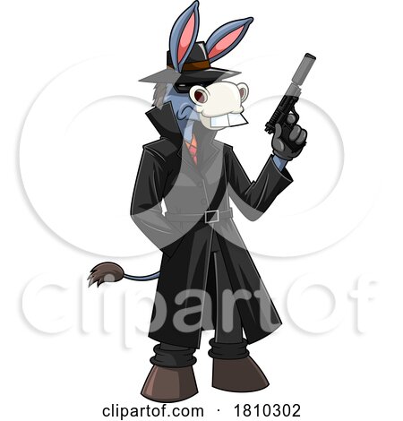 Donkey Mascot Agent Licensed Clipart Cartoon by Hit Toon