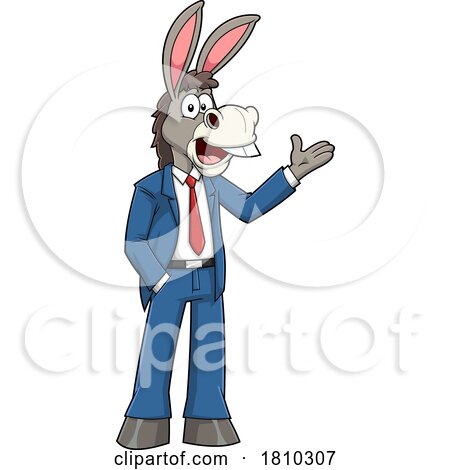 Business Donkey Mascot Licensed Clipart Cartoon by Hit Toon