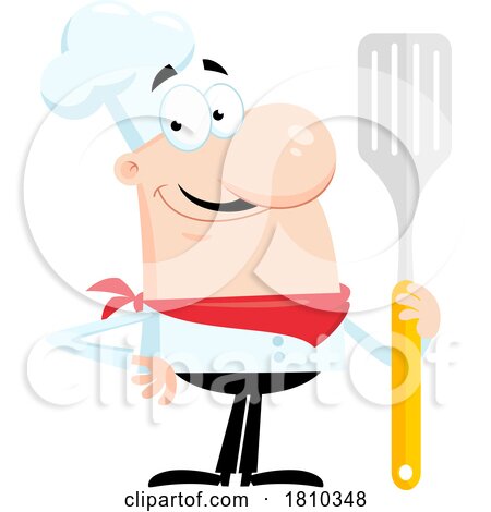 Chef with a Giant Spatula Licensed Clipart Cartoon by Hit Toon