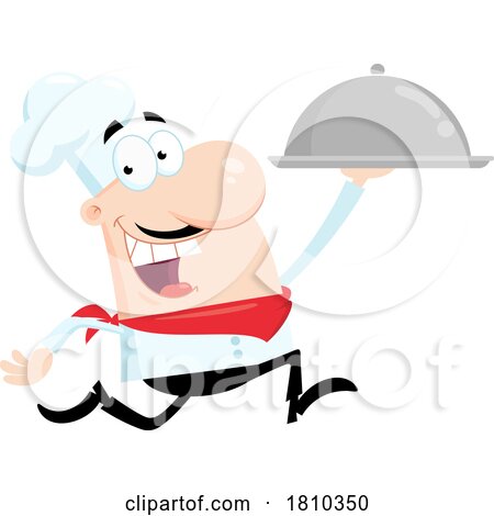 Chef with a Cloche Licensed Clipart Cartoon by Hit Toon