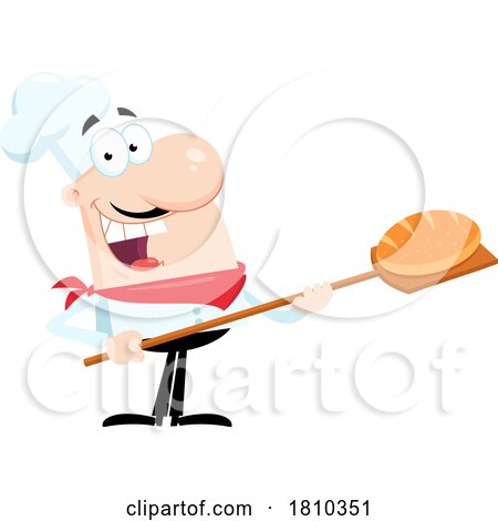 Chef Baker with Bread Licensed Clipart Cartoon by Hit Toon