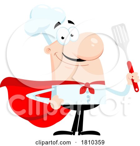 Super Chef with a Spatula Licensed Clipart Cartoon by Hit Toon