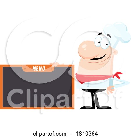 Chef with Menu Licensed Clipart Cartoon by Hit Toon
