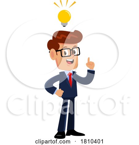 Businessman with an Idea Licensed Clipart Cartoon by Hit Toon
