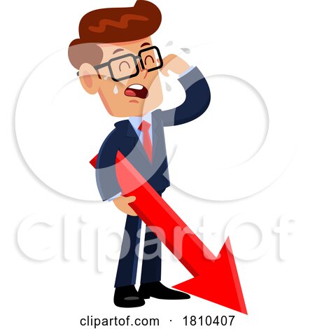 Businessman with an Arrow Licensed Clipart Cartoon by Hit Toon