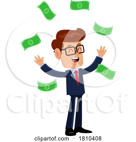 Businessman and Money Licensed Clipart Cartoon by Hit Toon