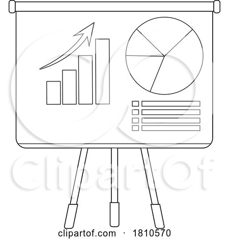 Charts and Graphs Black and White Clipart Cartoon by Hit Toon