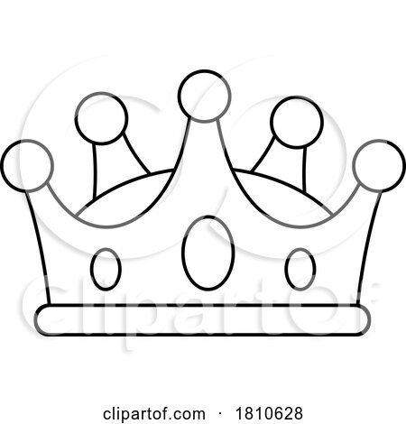 Crown Black and White Clipart Cartoon by Hit Toon