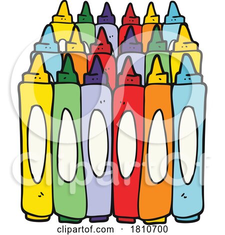 Cartoon Crayons by lineartestpilot