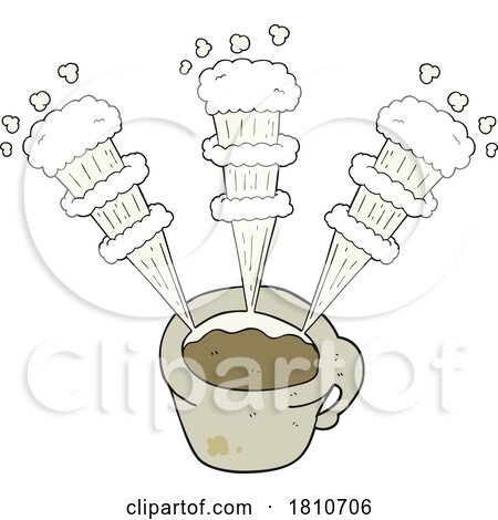 Cartoon Hot Coffee Mug by lineartestpilot