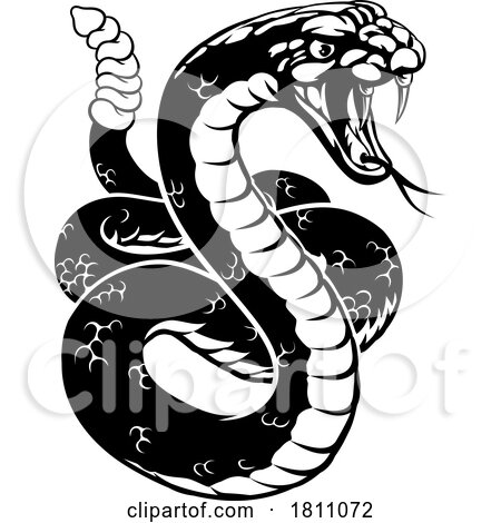 Rattlesnake Snake Animal Sport Team Cartoon Mascot by AtStockIllustration