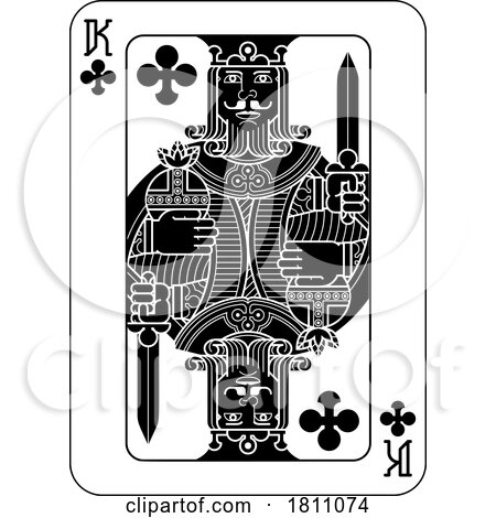 Playing Cards Deck Pack King of Clubs Card Design by AtStockIllustration