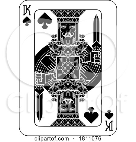 Playing Cards Deck Pack King of Spades Card Design by AtStockIllustration