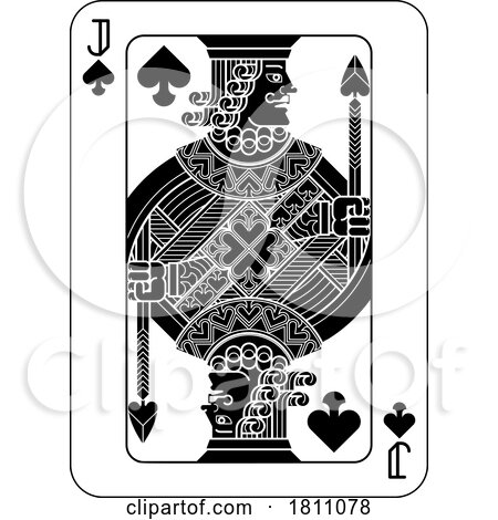 Playing Cards Deck Pack Jack of Spades Card Design by AtStockIllustration