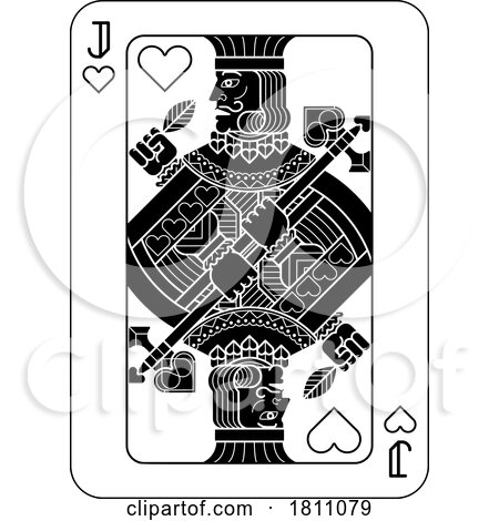 Playing Cards Deck Pack Jack of Hearts Card Design by AtStockIllustration