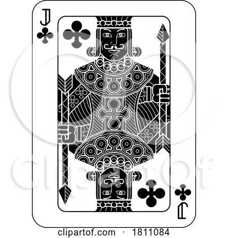 Playing Cards Deck Pack Jack of Clubs Card Design by AtStockIllustration