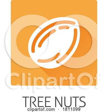Tree Nut Almond Food Allergen Allergy Icon Concept by AtStockIllustration