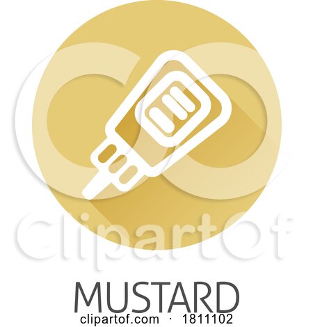 Ketchup or Mustard Sauce Bottle Food Allergy Icon by AtStockIllustration