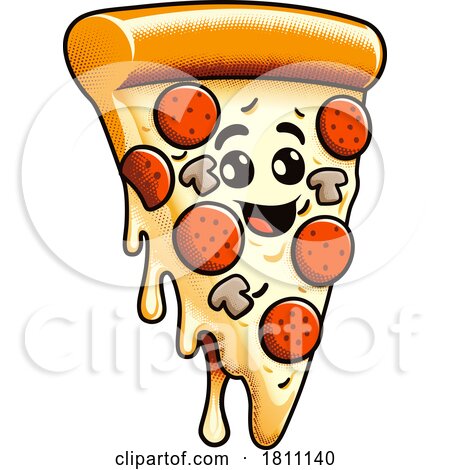 Cute Pizza Cartoon Mascot Food Illustration by AtStockIllustration