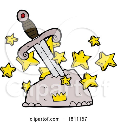 Cartoon Magical Sword in Stone by lineartestpilot