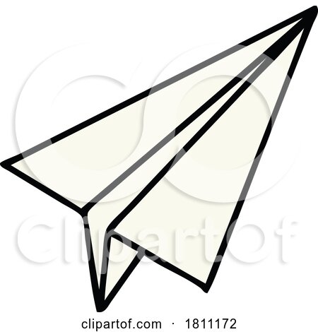 Cartoon Paper Plane by lineartestpilot