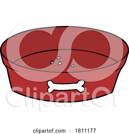 Cartoon Empty Dog Food Bowl by lineartestpilot