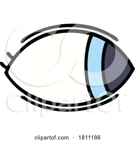 Cute Cartoon Eye Looking to One Side by lineartestpilot