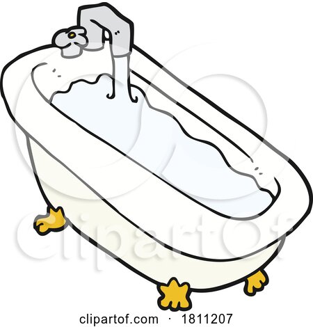 Cartoon Bath Full of Water by lineartestpilot
