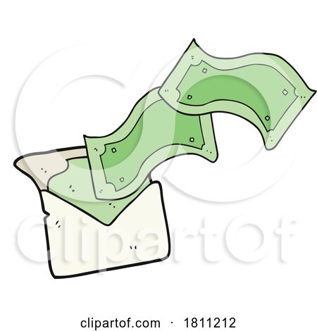 Cartoon Envelope Full of Money by lineartestpilot
