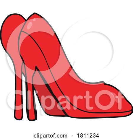 Cartoon High Heel Shoes by lineartestpilot